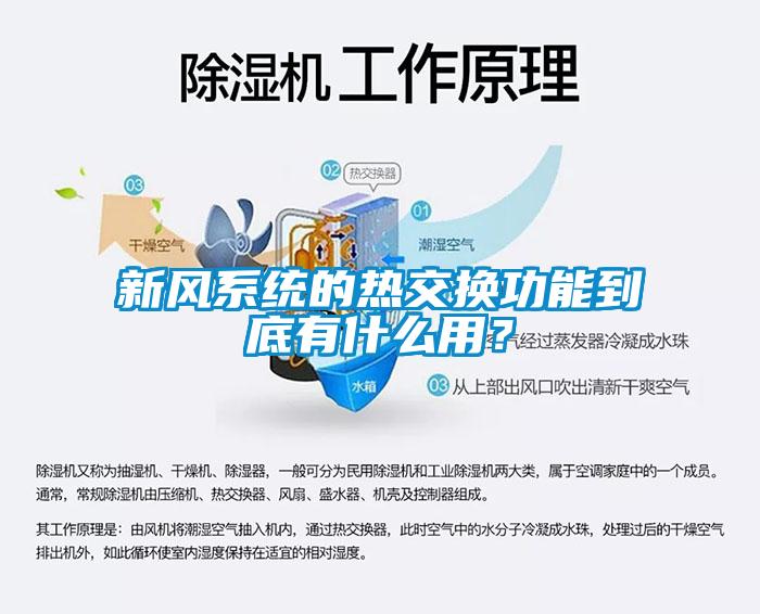 新風(fēng)系統(tǒng)的熱交換功能到底有什么用?