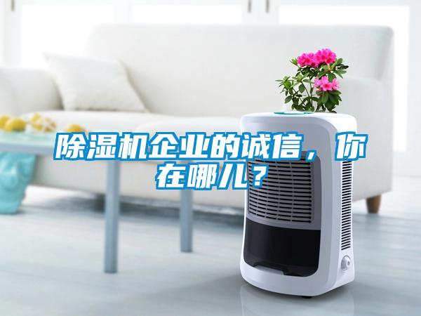 除濕機企業的誠信,你在哪兒?