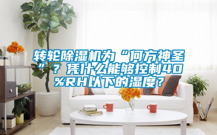 轉(zhuǎn)輪除濕機(jī)為“何方神圣”?憑什么能夠控制40%RH以下的濕度?