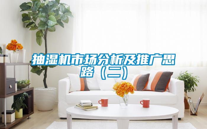 抽濕機市場分析及推廣思路(二)
