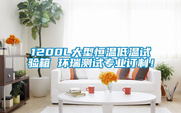 1200L大型恒溫低溫試驗箱 環瑞測試專業訂制!