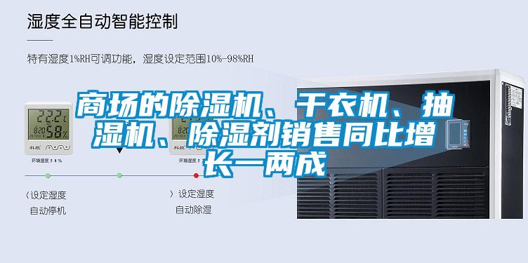 商場的除濕機、干衣機、抽濕機、除濕劑銷售同比增長一兩成