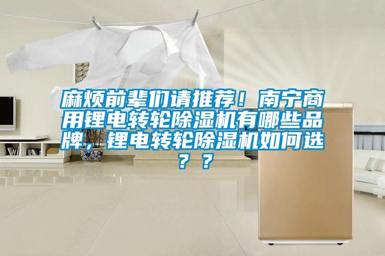 麻煩前輩們請推薦！南寧商用鋰電轉輪除濕機有哪些品牌，鋰電轉輪除濕機如何選？？